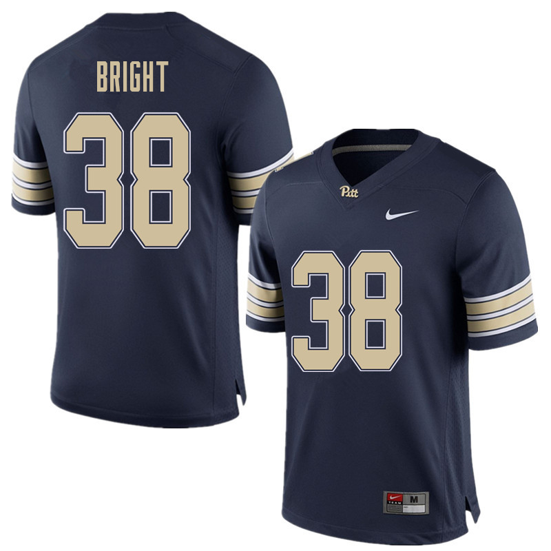 Men #38 Cameron Bright Pittsburgh Panthers College Football Jerseys Sale-Home Blue